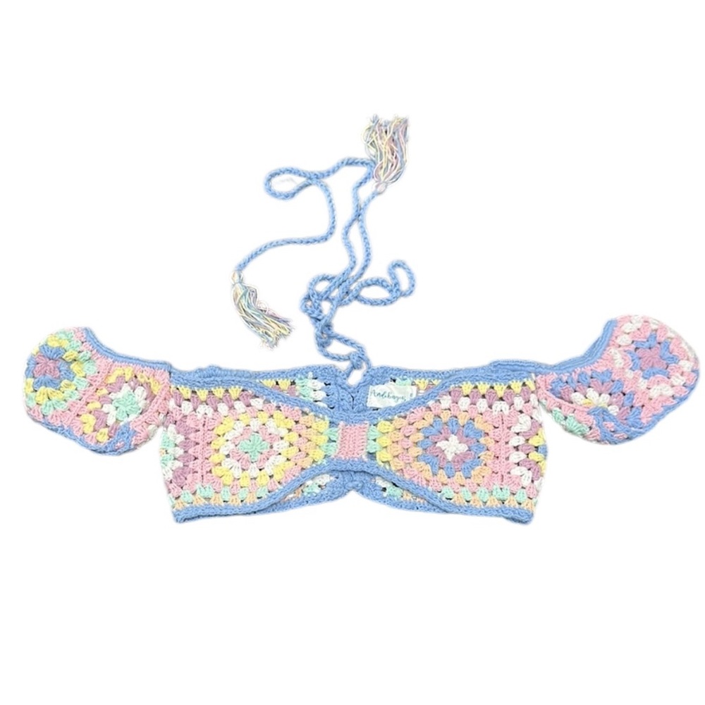 Colorful Crochet Bikini Top